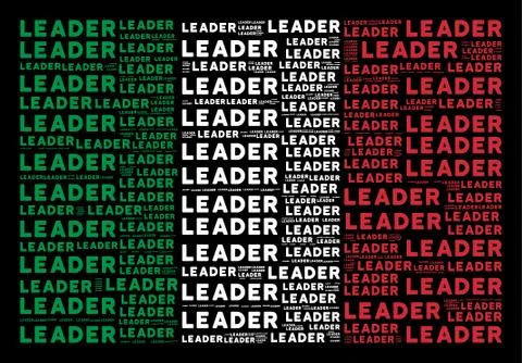 Italy Flag Pattern of Leader Text Items Stock Illustration