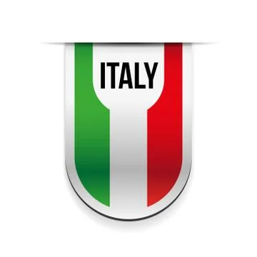 Italy flag ribbon vector Illustrazione stock
