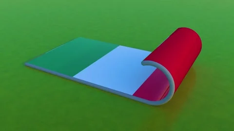 Italy Flag - Rolling Animation Stock Footage 254965935