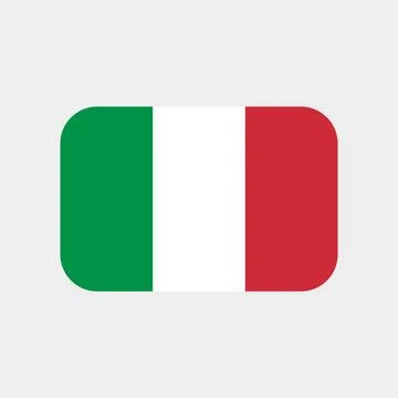 Italy Flag Rounded Rectangle Icon Light Background イラスト素材