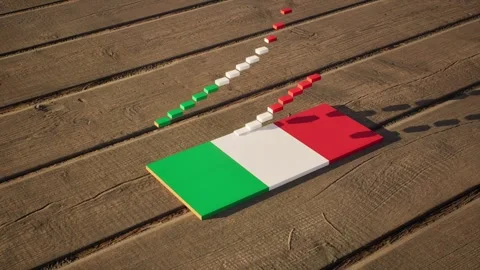 Italy Flag - Slow Motion Stock Footage 318784947