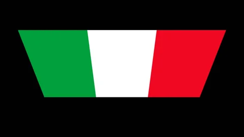 Italy flag turning vertically Stock Footage 85487381