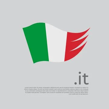 Italy flag. Vector stylized design national poster on a white background Stock Illustration