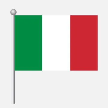 Italy flag vector template background realistic copy Stock Illustration