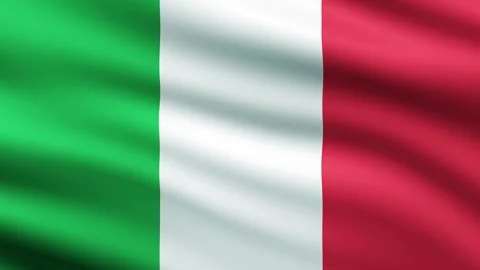 Italy flag waving full screen background Video stock 264201041