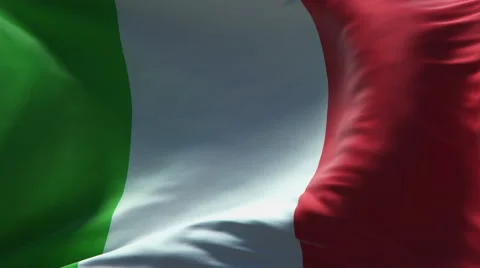 Italy flag waving seamless loop  4K Stock-Footage 49063830