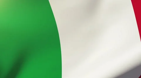 Italy flag waving in the wind. Looping sun rises style.  Animation loop Video stock 47974127