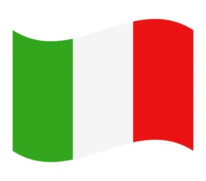 Italy flag on white background Stock Illustration