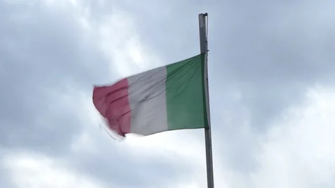 Italy flag wind Stock-Footage 112003298