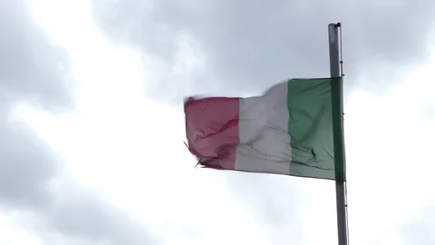 Italy flag wind Stock-Footage 112003341