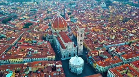 Italy Florence basilica building cathedral, beautiful places of our planet Stock Photos