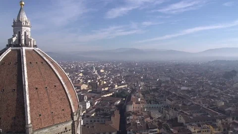 ITALY FLORENCE CATHEDRAL VIEW CITY RED ROOF Stock Footage
