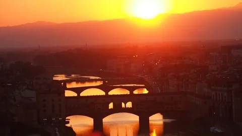 Italy, Florence, the sunset. Stock Footage 147267937