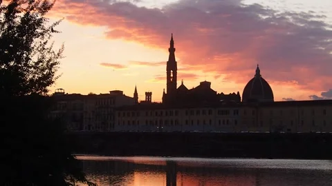 Italy, Florence, the sunset. Stock Footage 147268021