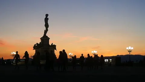 Italy, Florence, the sunset. Stock Footage 147268086