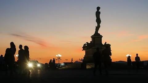 Italy, Florence, the sunset. Stock Footage 147268094