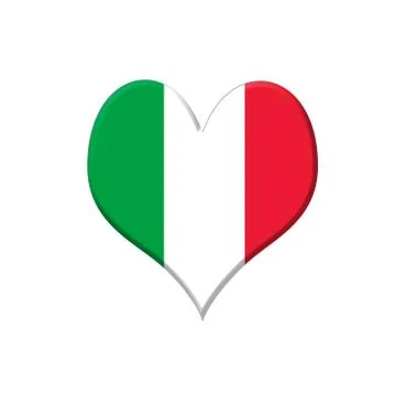 Italy heart. Stock Illustration