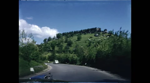 Italy Hilltop with Trees Video stock 47971657