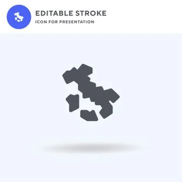 Italy icon vector, filled flat sign, solid pictogram isolated on white, logo 스톡 일러스트