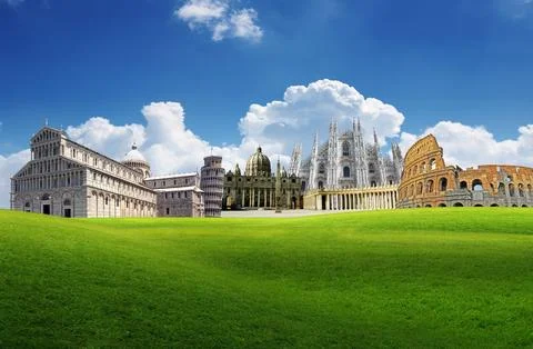 Italy landmarks Stock Photos
