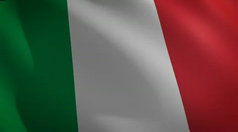 Italy looping flag waving in the wind Stock Footage 800829