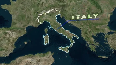 Italy Map Animation Stock Footage 273588078