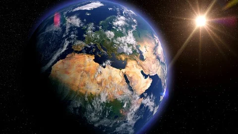 Italy Map With Borders, View From Space, Earth Globe Video stock 86650143