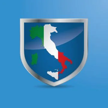 Italy map button Stock-Illustration