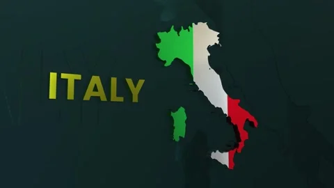 Italy Map Stock Footage 279748732