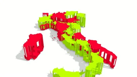 Italy - Map (HD) 库存影片 21996243