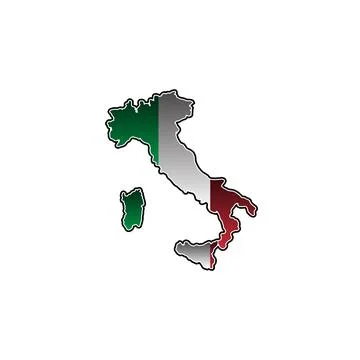 Italy map icon Illustrazione stock
