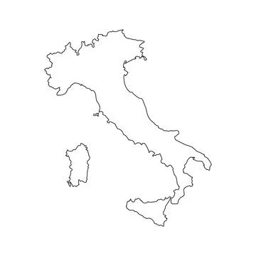 Italy map icon Stock Illustration