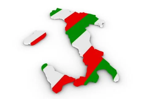Italy map Stock Illustration
