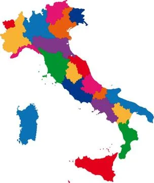 Italy map Stock Illustration