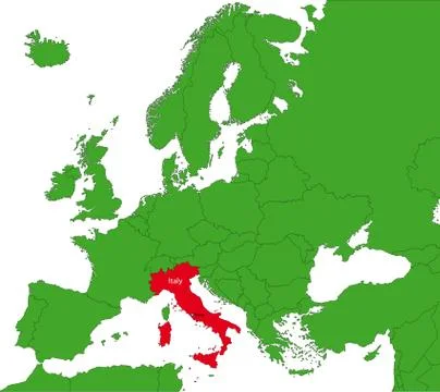 Italy map Stock Illustration