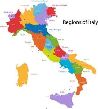 Italy map Stock Illustration
