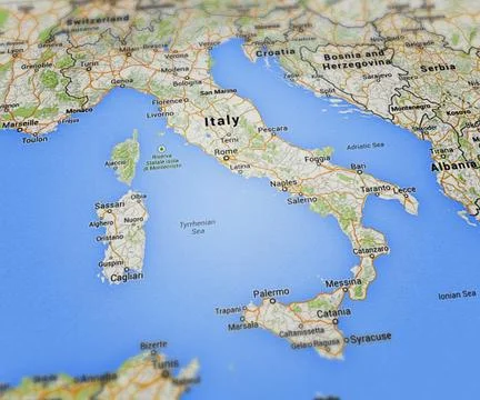 Italy map Stock Illustration