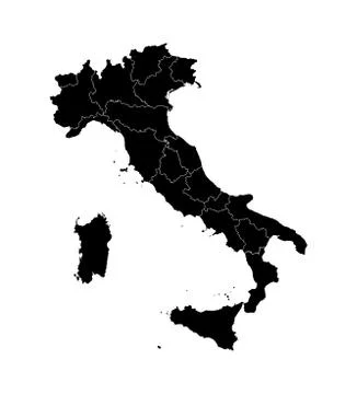 Italy map Stock Illustration