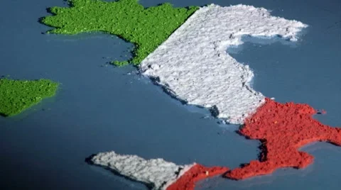 Italy map, low angle Stock Footage 8861451