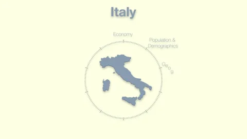 Italy MAP revealingmotion graphics data elements Stock Footage 339876749