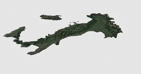 Italy map rotate 360 loop cw with 3d relief 4K satellite ground height Stock Footage 217989386