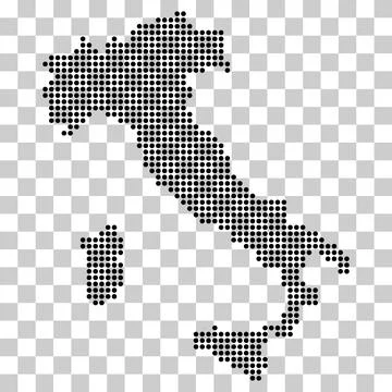 Italy map symbol shape, travel web flat concept icon web vector illustration Stock Illustration