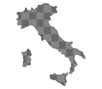 Italy map on white background Stock Illustration