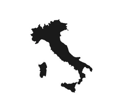 Italy map on white background. Vector illustration. Illustrazione stock