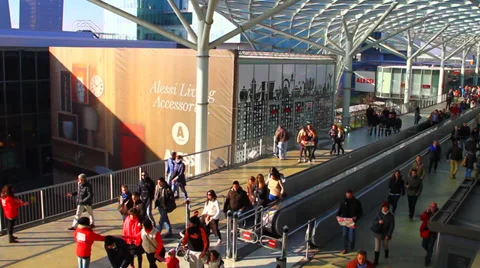 Italy, Milan, crowd on the exibition Video stock 33368695