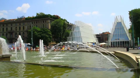 Italy Milan piazza castello Video stock 39737636