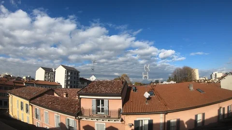 Italy Monza Rooftops 库存影片 119575113