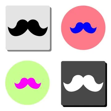 Italy mustache. flat vector icon Stock Illustration