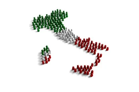 Italy Population Stock Illustration