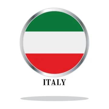 Italy poster with flag Stock Illustration